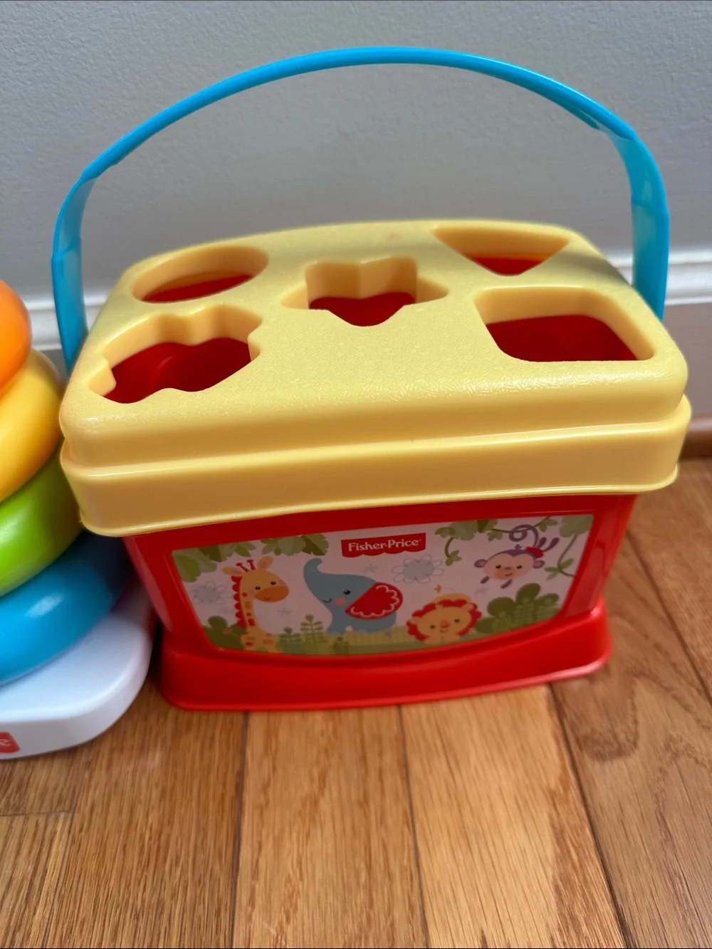 Fisher-Price Blue Play Vacuum, Stacking Rings & Shape Sorter Set
